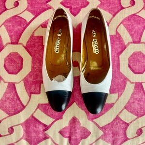 Vintage St. John Cap Toe Ballet Flats